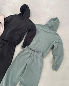 Ensemble survêtement homme gris streetwear surdimensionné, sweat à capuche et pantalon de jogging 420 g/m² personnalisé OEM, fabricant - Product Image 5