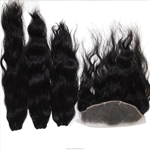Vietnamese weaves and <b>wigs</b> glueless brazilian hair Hand Tied, <b>Afro</b> Style 8 Inches Stretched Length Straight Closure Natural Wave - Product Image 1