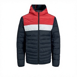 Men's Winter Casual Stand Collar Jacket – Soft Fleece-<b>Lined</b> Polyester <b>Coat</b> - Product Image 5