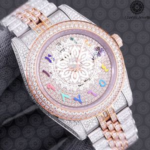 Montre de luxe Charm_Jewells en acier inoxydable 38 mm, analogique à quartz, bracelet tendance pour femme, affichage de la date, fermoir pliant - Product Image 2