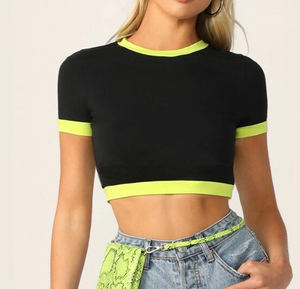 Women's Black Regular Tank <b>Top</b> <b>White</b> Trim Collarless Sleeveless Knitted Solid Casual Breathable Streetwear Spring Summer Wear - Product Image 5