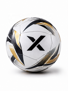 Ballon de football personnalisé X, blanc, noir, rouge, logo X, ballon d'entraînement professionnel pour club |   OEM ODM |   Fabricant |   Design haut de gamme - Product Image 1