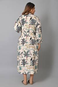 Robe kimono en coton gaufré à motifs floraux pour demoiselle d'honneur, robe de bain spa - Product Image 6