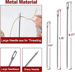 Juego de Agujas de Acero Inoxidable para Atar Carne, para Aves de Corral, Pavo y Asados, Herramientas de Cocina Resistentes para Carniceros, Agujas Duraderas - Product Image 4
