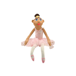 Plush Puppet With Black Hair And Blue Outfit <b>Soft</b> <b>Stuffed</b> Animal <b>Toy</b> For Kids Age 2 To 4 Years Unisex - Product Image 3