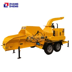 CE Approval High Efficiency 10 tons per hour wood chipper 300 hp diesel engine 16 inch shredder