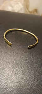 Bracelet en laiton de qualité supérieure doré, fait à la main, pour un look chic et minimaliste, réglable - Product Image 6