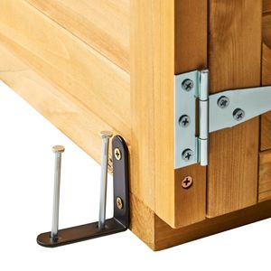 Caseta de Almacenamiento Grande para Exteriores, de Madera, con Techo Impermeable y Estructura Metálica, Puertas Dobles con Cerradura, para Jardín - Product Image 5