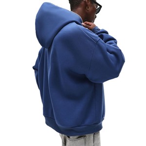 Sudadera con Capucha Extra Grande para Hombre, de Felpa de Algodón Grueso, con Costuras en Contraste, Estilo Urbano, Fabricación Personalizada OEM - Product Image 4