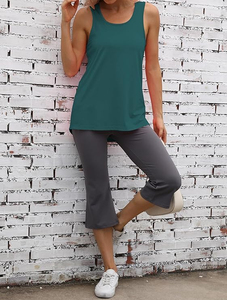 New Women's Summer Tank <b>Top</b> Best Design Short Sleeve Casual Plus Size Breathable Knitted Fabric Solid & Print Pattern Tank - Product Image 3
