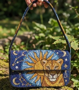 Bolso de Hombro para Mujer con Diseño de Dibujos Animados y Cuentas, Bolso Cruzado de Moda con Diseño de Sol y Luna, Bolso de Noche de Lujo con Solapa de Amanecer - Product Image 3
