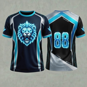 Camiseta Deportiva Unisex de Manga Corta con Estampado de León de Hielo, Sublimación, Poliéster - Product Image 1