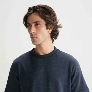 T-shirt pour homme en coton 100% de haute qualité, 260 g/m², basique, doux, léger, avec le meilleur tissu, noir, vente en gros - Product Image 4