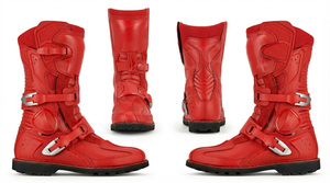 Bottes de moto imperméables, équipement de protection, chaussures de course antidérapantes pour Motocross, bottes de sécurité durables à boucle pour hommes - Product Image 4