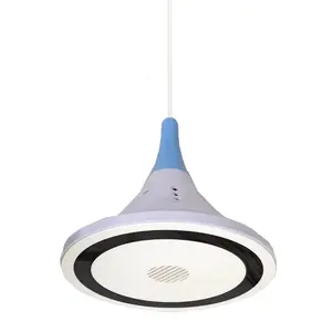 Ventilateur de plafond invisible efficace avec lumière, design compact de 13 pouces, flux d'air silencieux sans pales, fabriqué en Inde, blanc. - Product Image 1