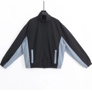 Veste coupe-vent d'été fine à imprimé tendance pour hommes, col roulé, fermeture éclair, style streetwear, hip-hop, décontractée, haute qualité - Product Image 1