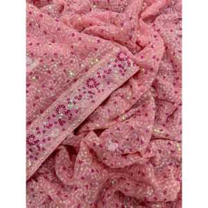 Vestido de Noche de Diseñador, Hermoso Trabajo de Perlas Hechas a Mano, Sari para Fiesta - Product Image 2