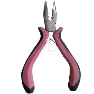 Kit de Pinzas Profesionales de Acero Inoxidable para Extensiones de Cabello, Más Vendido, con Mangos Rosados y Negros para Remover Anillos de Microquitaadhesivos de Queratina - Product Image 5