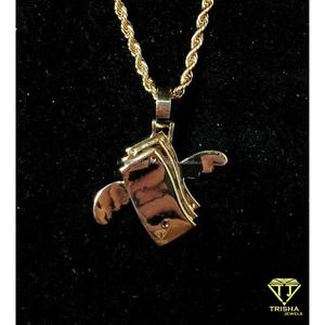 Bold Hip Hop Jewelry Pendant with Handset Moissanite Diamonds in 925 Silver - Product Image 3