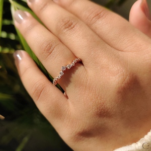 Anillo de Eternidad de Oro Sólido de 14k para Mujer, con Incrustaciones de Diamantes Cultivados en Laboratorio, Estilo Clásico, Certificado IGI - Product Image 3