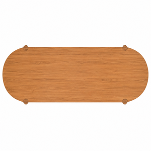 Scandinavian <b>Solid</b> Teak Eco-Friendly <b>Dining</b> <b>Table</b> with Exposed Wedged Through-Tenon Legs <b>Round</b> Shape Seating for 6 Hotel Use - Product Image 4