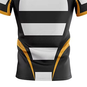 Maillot de rugby à manches courtes, 100 % polyester, antibactérien, léger, design personnalisé, unisexe, service OEM de haute qualité - Product Image 5