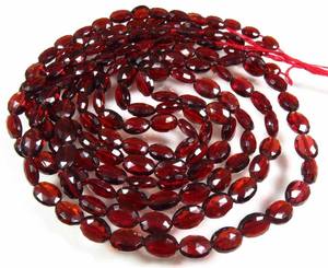 Perles de pierres précieuses naturelles de haute qualité : Tourmaline et Grenat Hessonite, 5 brins de chaque, pour un total de 12 brins - Product Image 5