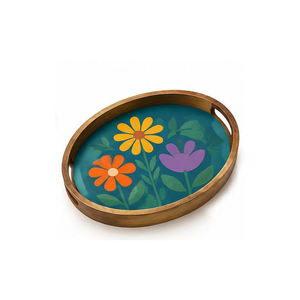 Bandeja de Servir Moderna de Madera de la Mejor Calidad, Bandeja Grande con Asa para Servir Frutas, Alimentos y Regalos - Product Image 1