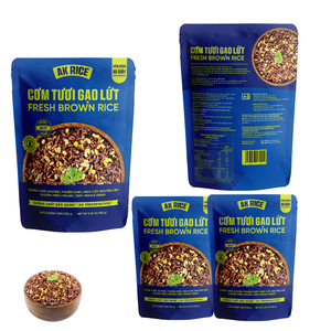 Usine de riz AK, OEM, cuisine asiatique, riz brun frais et sain, haricots mungo, bol micro-ondable, exportation directe d'usine du Vietnam, privé - Product Image 4