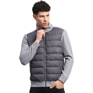 <b>Men's</b> Stand Collar Puffer Jacket Lightweight Quilted Windproof Solid Color Casual Winter <b>Coat</b> With Front Pocket Zipper Closure - Product Image 2
