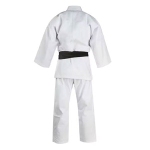 Uniforme de judo noir pour homme, 100% coton, taille adulte, coupe classique, tenue d'arts martiaux durable avec ceinture marron - Product Image 4