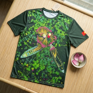 Custom Vietnam Theme <b>T</b> <b>Shirt</b> Cotton Casual Wear OEM ODM Wicking Unisex Short Sleeve <b>Polyester</b> Sportswear - Product Image 1