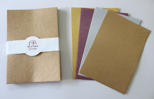 Juego de Papel Ecológico Hecho a Mano, Hojas de Papel A4 de Yute y Algodón Reciclado, Camelon Exports de Rajasthan - Product Image 3