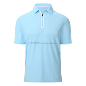 Polo de Golf de Manga Corta para Hombre, Color Sólido, Secado Rápido, Informal, con Estampado, Cuello con Solapa y Cremallera, Absorbe el Sudor - Product Image 3