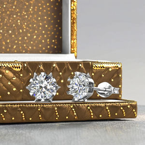 Pendientes de Botón Clásicos Starspire de Plata de Ley 925 con Moissanita VVS de Color D de 6.5mm, Chapados en Oro, Joyería Fina, Envío Rápido - Product Image 4