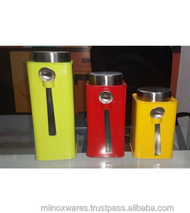 Best Premium Quality Iron Tea Coffee Sugar Storage <b>Set</b> Use Airtight Kitchen Metal <b>Canister</b> <b>Set</b> Use Decorative Iron Pantry - Product Image 5