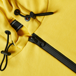 Ensemble de vêtements de sport pour hommes en 2 pièces, couleur jaune, sweat à capuche à demi-zip avec short noir, produit de qualité supérieure, best-seller - Product Image 5