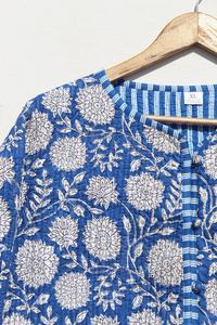Chaqueta de algodón con estampado de bloques a mano, chaqueta acolchada de algodón con estampado Kantha hecha a mano, chaqueta para mujer - Product Image 6