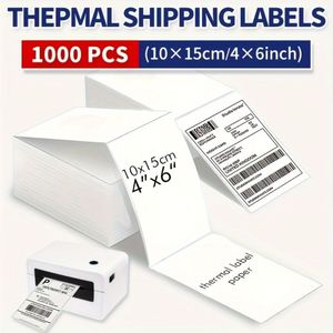 Carta bianca per etichette termiche 4 ''x 6'' 500/1000/1500/2000/2500/3000/fogli 3500/4000 etichette di spedizione per stampanti termiche - Product Image 2
