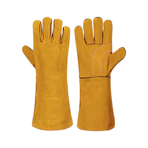 ถุงมือเชื่อมแบบยาวขายส่ง ถุงมือหนังทนความร้อนคุณภาพดีไซน์ยอดนิยมปี 2026 - Product Image 1