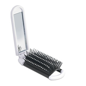Specchio per il trucco pieghevole con pennello - Product Image 2