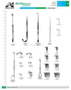 Retractor de sujeción de tejido de acero inoxidable dentado de 18x7mm, juego de instrumentos quirúrgicos de Meyer-Ding, VERITAS, disponible - Product Image 6