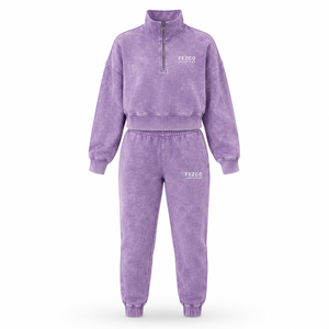 Conjunto de Sudadera con Capucha y Pantalones Jogger de Algodón 100% con Bolsillos Cargo y Cremallera, Estilo Urbano Vintage, Bordado, de Invierno, de Encaje Sólido, Personalizado, de Gran Venta - Product Image 6