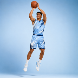 Maillot de basket-ball imprimé de qualité supérieure, uniforme personnalisé pour équipe, tissu 100 % polyester respirant, uniforme de sport professionnel - Product Image 3