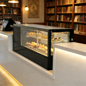 Vitrine réfrigérée commerciale à bord droit, surélevée, avec étiquette personnalisée, pour la présentation d'aliments, <span class=keywords><strong>réfrigérateur</strong></span> pour sushi - Product Image 1