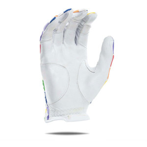 Custom Color Printed Logo Non <b>Slip</b> Genuine Leather <b>Full</b> Finger Left Hand Sport Golf Gloves for Men - Product Image 2