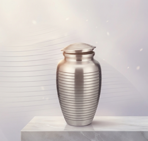 Grey Pewter Finished Classic Metal <b>Ashes</b> Storage Jar Cremation Urns Memorial <b>Keepsake</b> <b>for</b> Adult Burial Funeral - Product Image 1