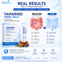 Bonbons gélifiés à la fibre de tamarin, complément alimentaire prébiotique pour adultes, extrait végétal, bien-être digestif, sachet