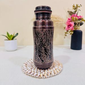 Luxury Vintage <b>Copper</b> Double Shade Black Water Bottle Eco-Friendly Picnic <b>Kitchen</b> <b>Accessory</b> for Adults Drinkware Storage - Product Image 2