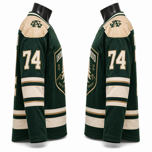 Men’s Custom Hockey Jersey Pro Weight <b>Polyester</b> Mesh Breathable Team Uniform Embroidered Ice Hockey <b>Shirt</b> - Product Image 6